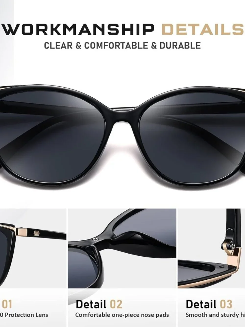 Elegant Soft Cat Eye Sunglasses for Women - UV400 Protection & Versatile Style